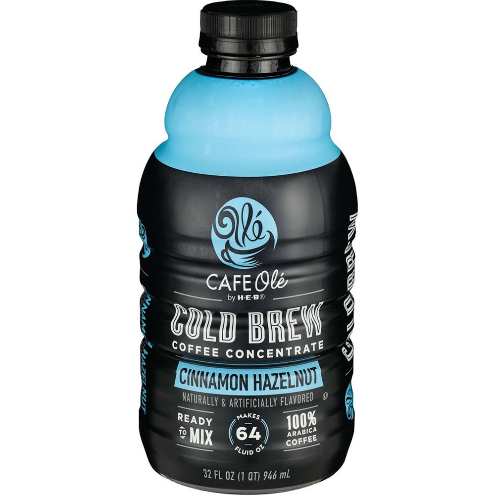 CAFE Olé by H-E-B Cold Brew Coffee Concentrate - Cinnamon Hazelnut, 32 oz