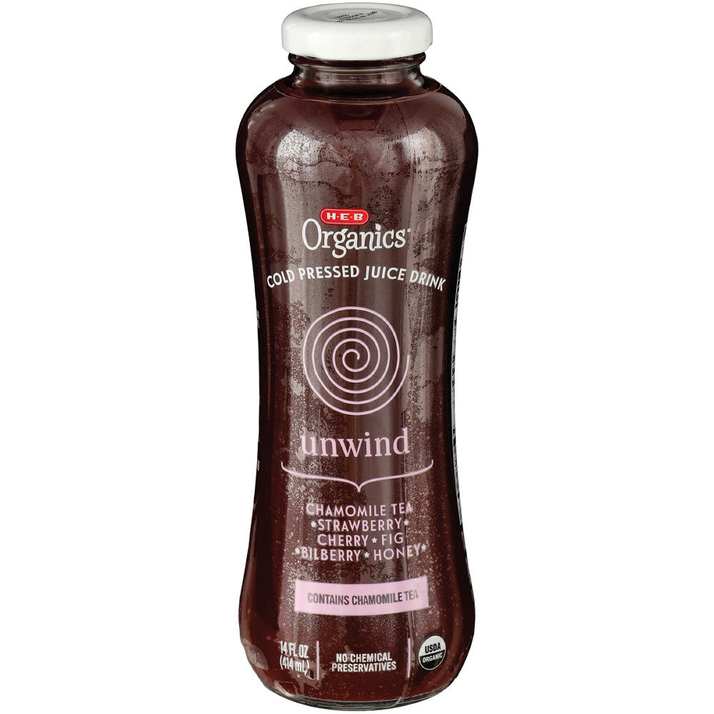 H-E-B Organics Cold Pressed Juice - Unwind, 14 oz