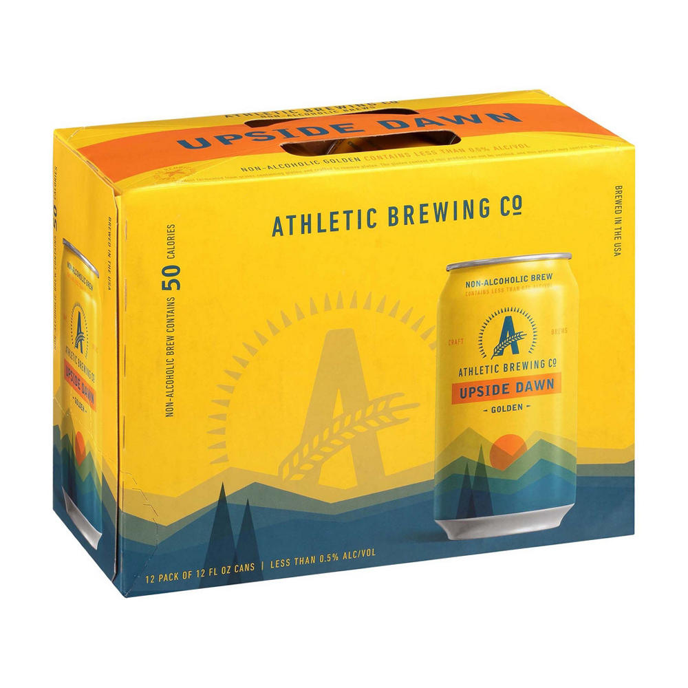 Athletic Brewing Co. Non Alcoholic Upside Dawn Golden Craft Beer 12 pk Cans, 12 oz