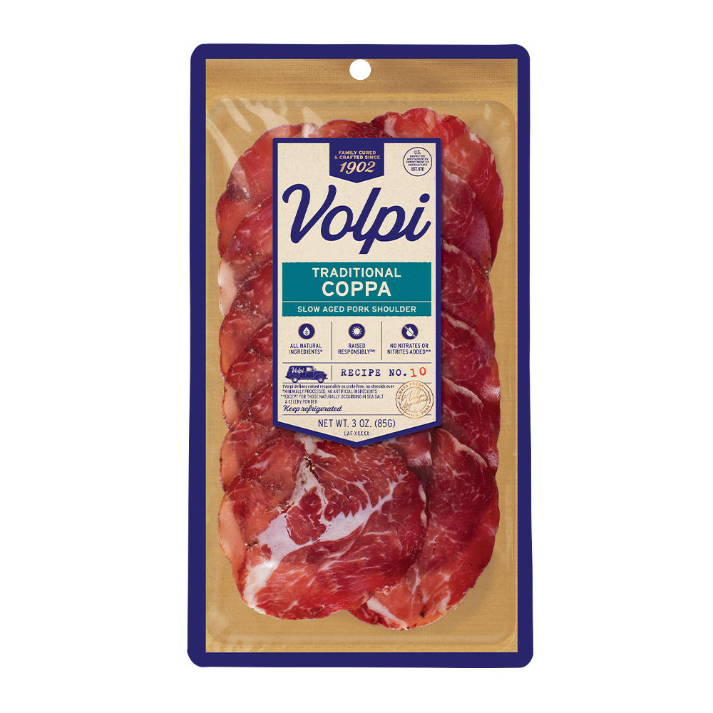 Volpi Sliced Traditional Coppa, 3 oz