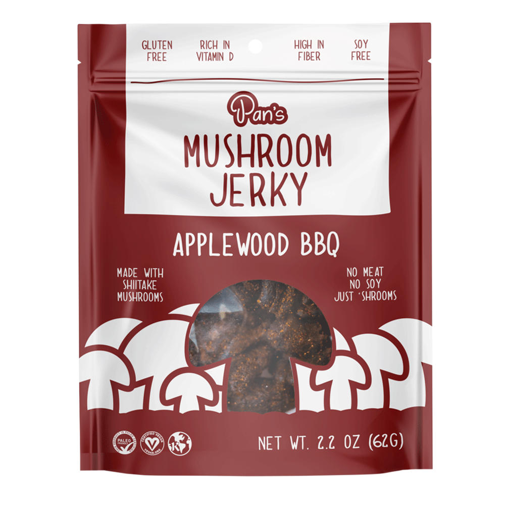 Pan's Mushroom Jerky - Applewood BBQ, 2.2 oz