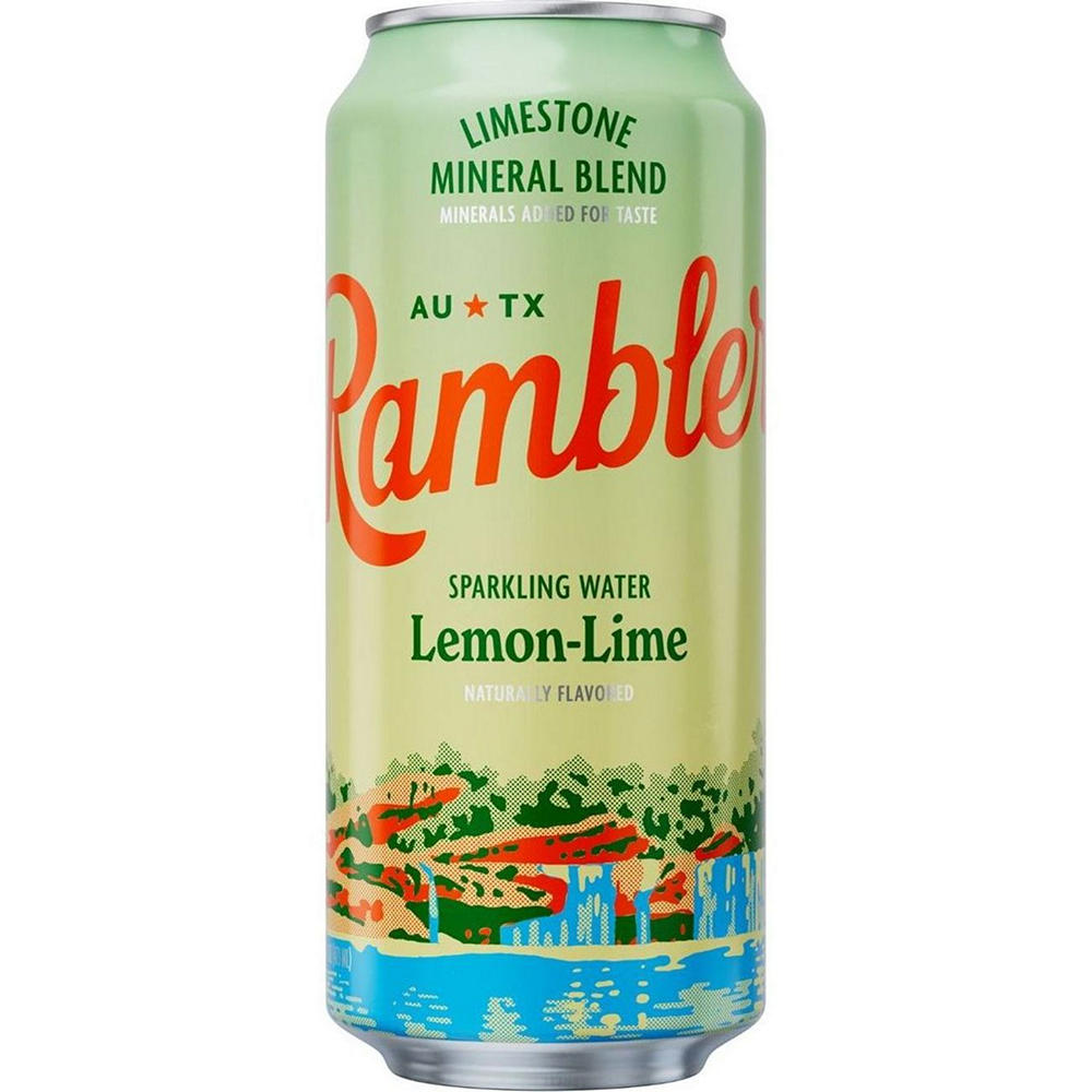Rambler Lemon Lime Sparkling Water, 16 oz