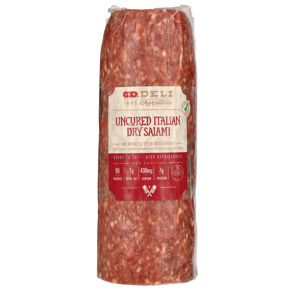 H-E-B Deli Uncured Italian Dry Salami, Custom Sliced, lb