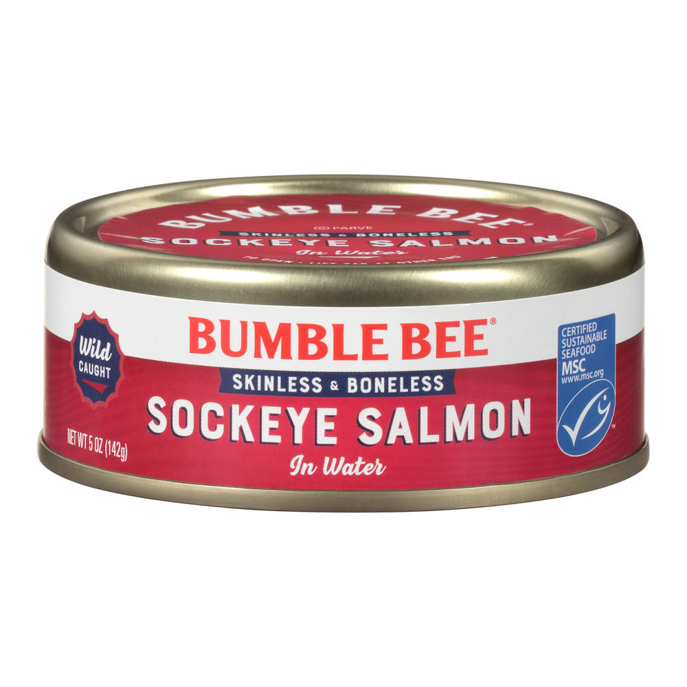 Bumble Bee Skinless & Boneless Wild Sockeye Salmon in Water, 5 oz