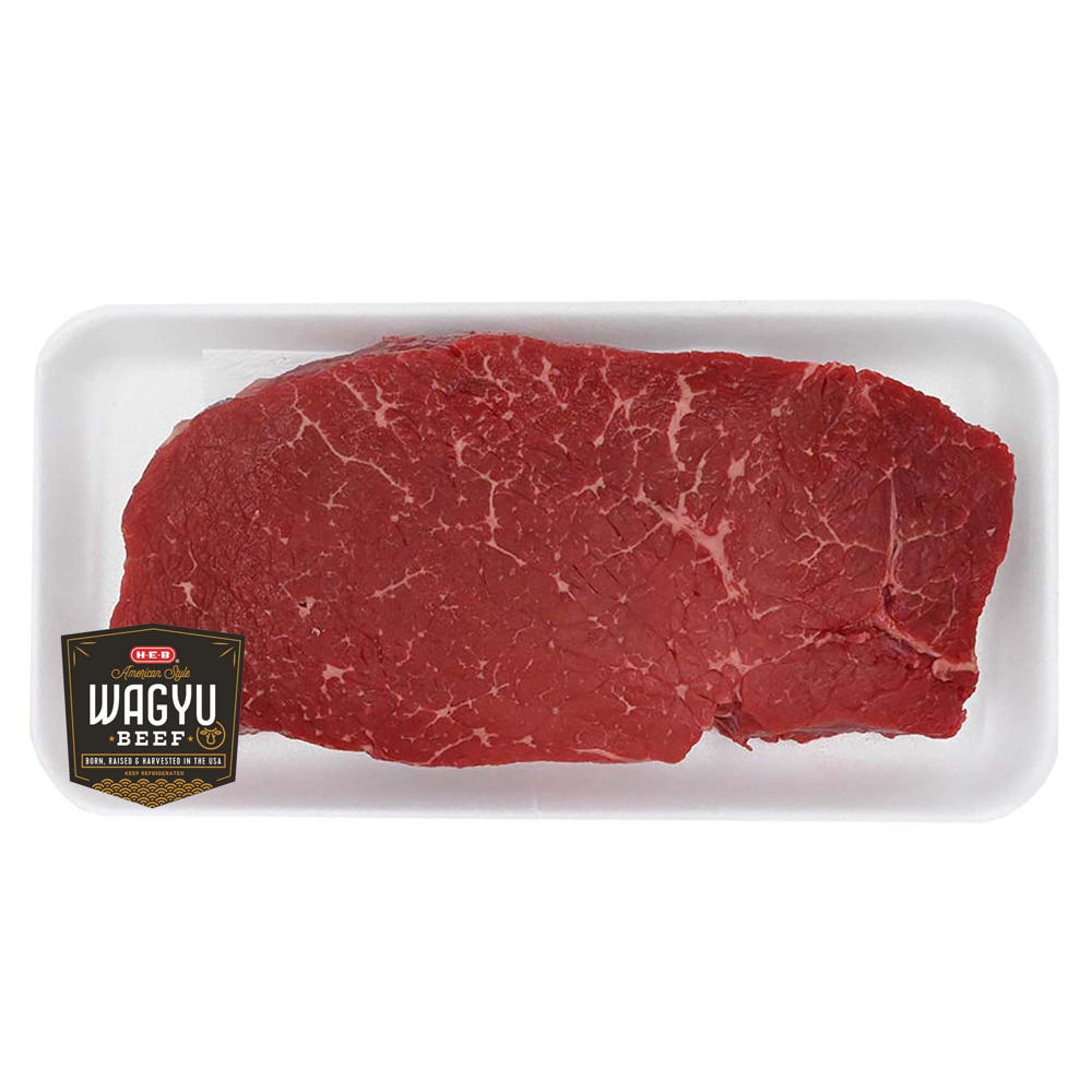 H-E-B American Style Wagyu Beef Top Round London Broil Steak, Avg. 1.35 lbs