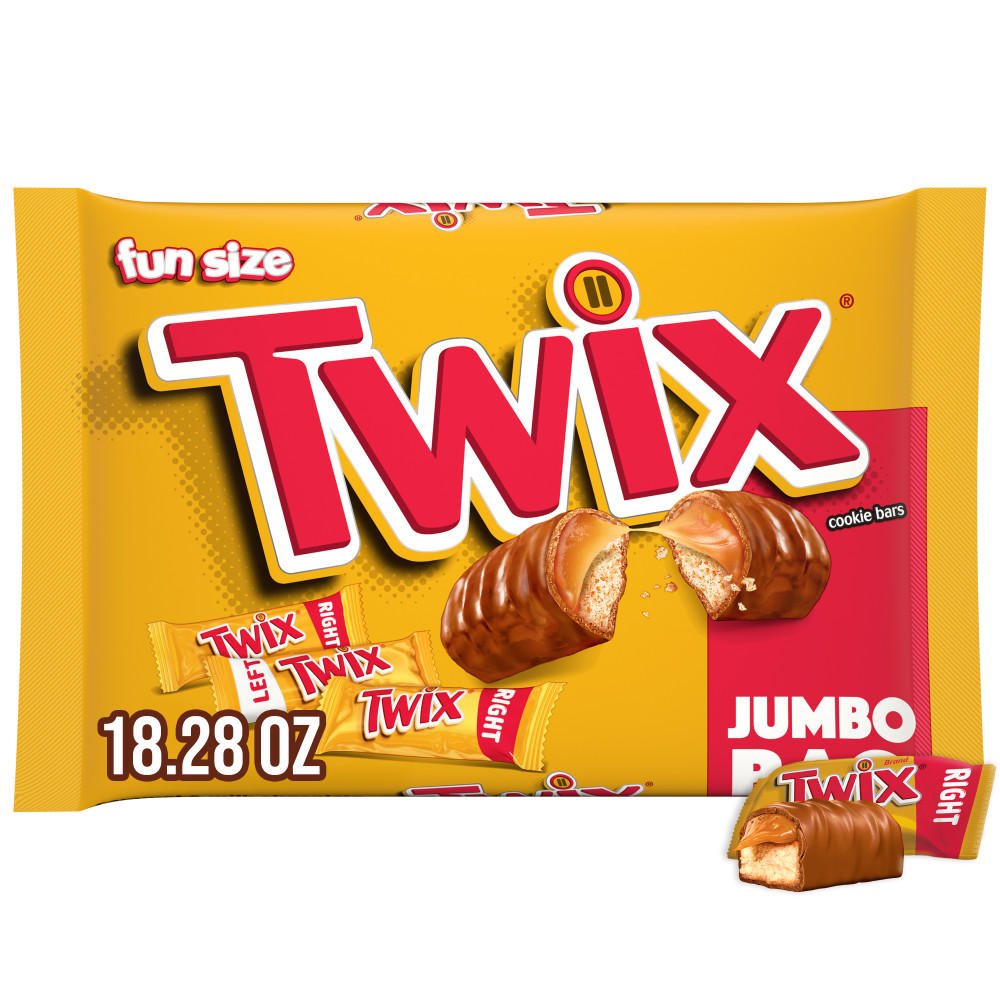 Twix Caramel Chocolate Cookie Fun Size Candy Bars, 18.28 oz