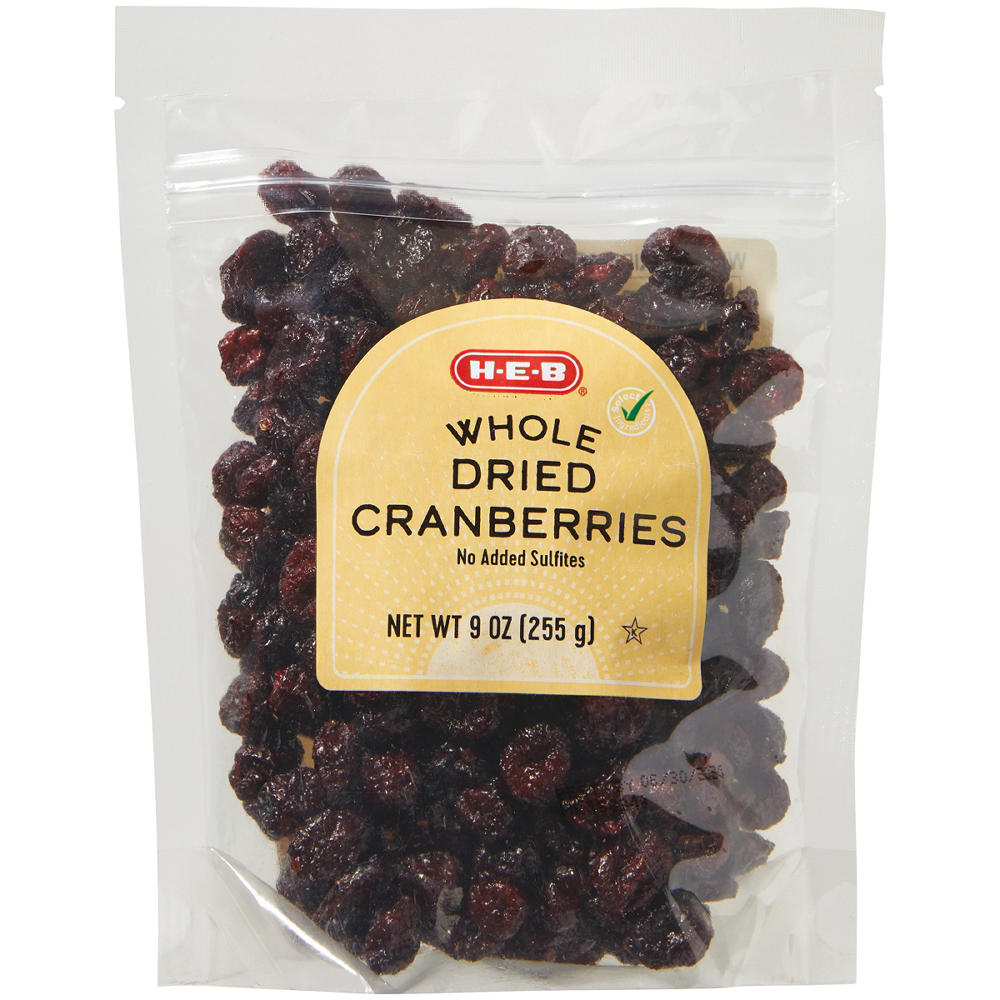 H-E-B Dried Whole Cranberries, 9 oz