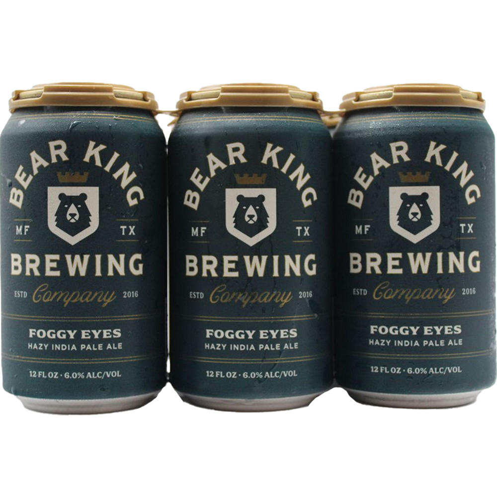 Bear King Brewing Foggy Eyes New England India Pale Ale Craft Beer 6 pk Cans, 12 oz