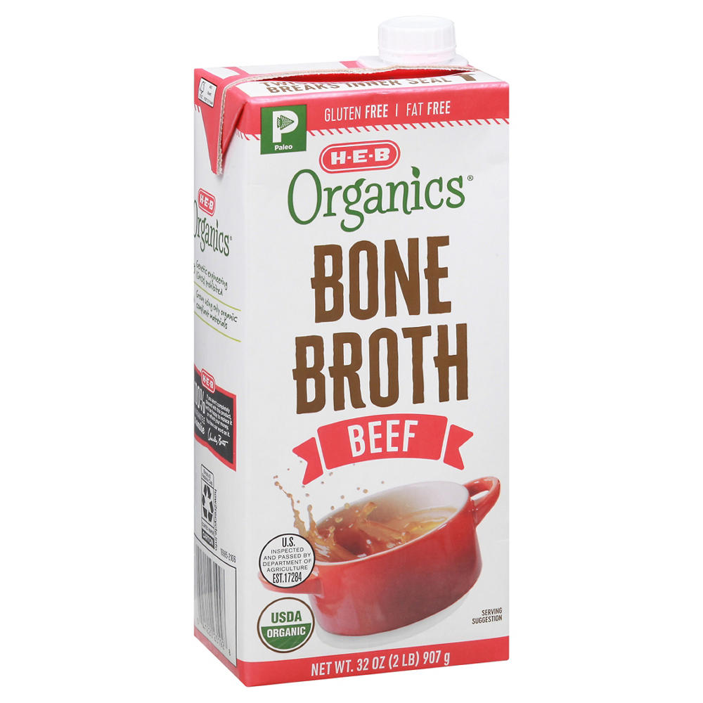 H-E-B Organics Beef Bone Broth, 32 oz