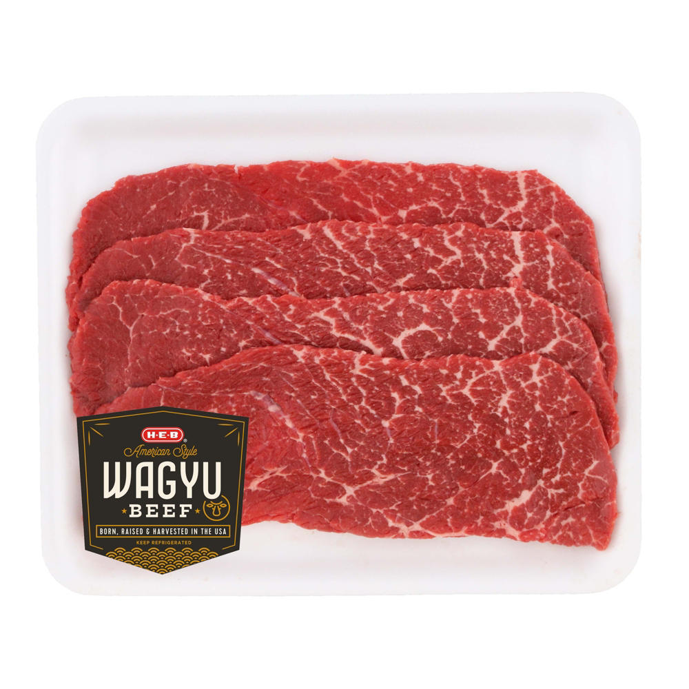 H-E-B American Style Wagyu Beef Top Round Steaks, Value Pack, Avg. 1.3 lbs