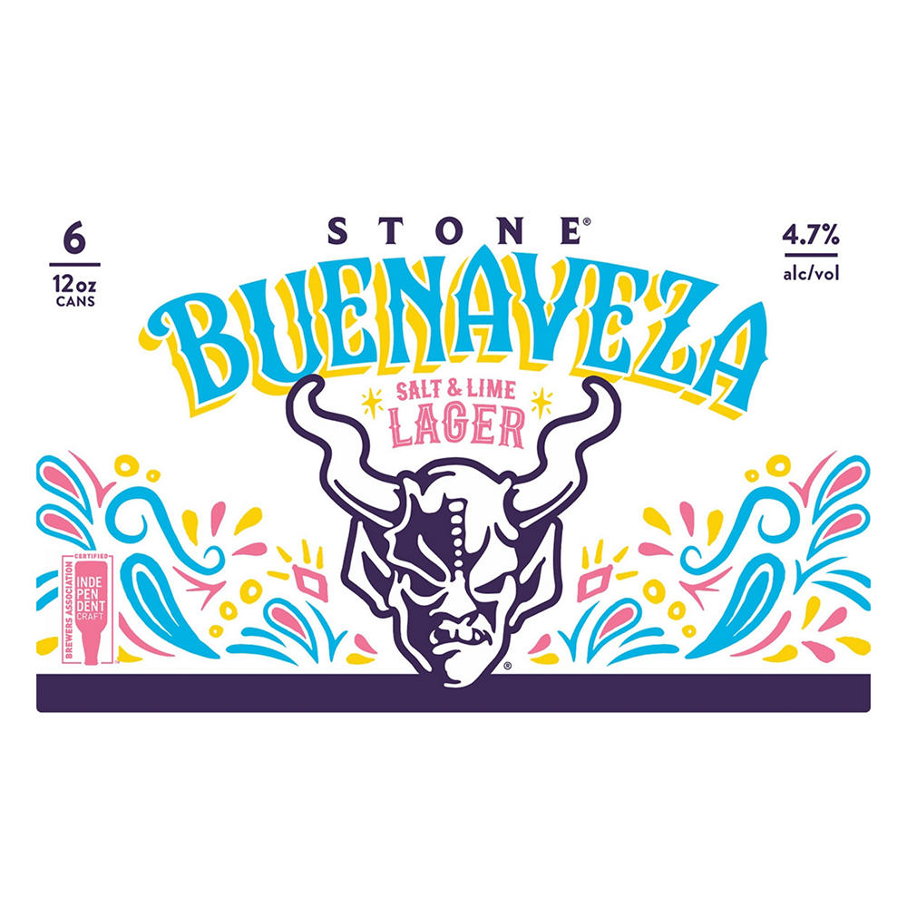 Stone Buenaveza Salt & Lime Lager Craft Beer 6 pk Cans, 12 oz