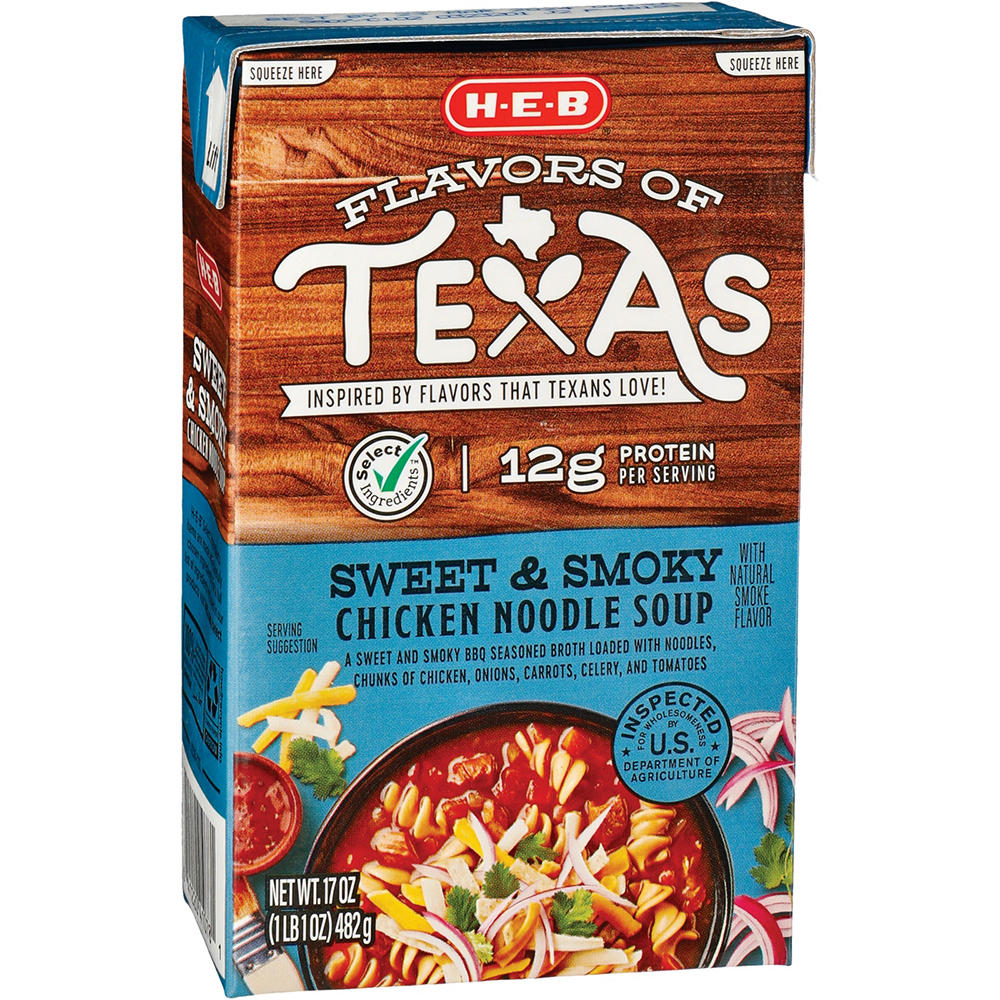 H-E-B Sweet & Smoky Chicken Noodle Soup, 17 oz