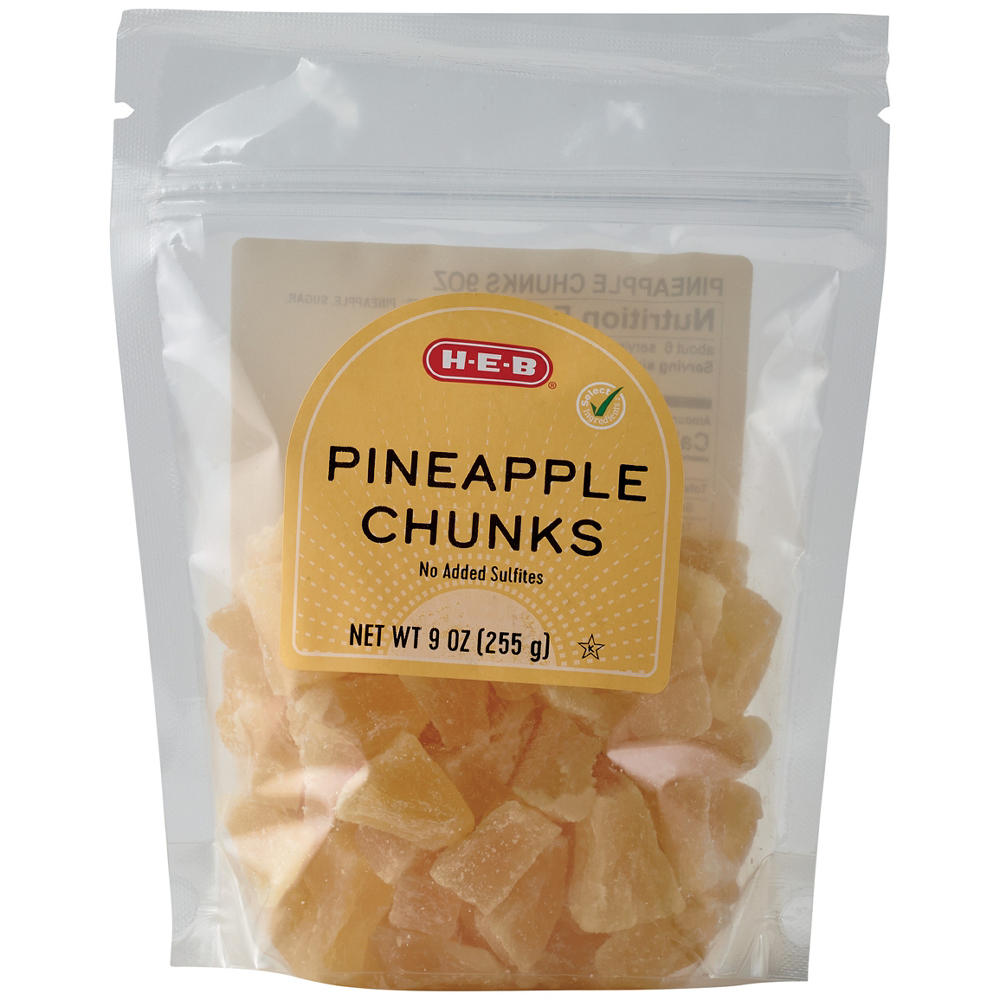 H-E-B Dried Pineapple Chunks, 9 oz