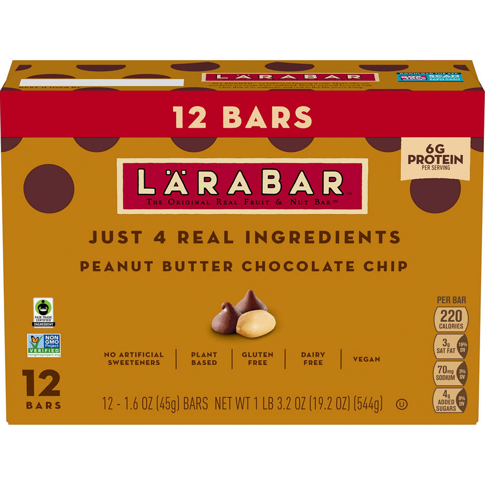 LÄRABAR Fruit & Nut Snack Bars - Peanut Butter Chocolate Chip, 12 ct