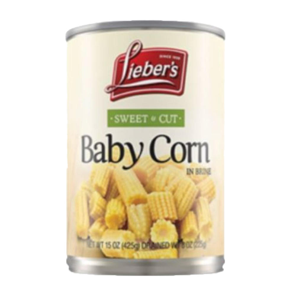 Lieber's Kosher Sweet Cut Baby Corn, 15 oz