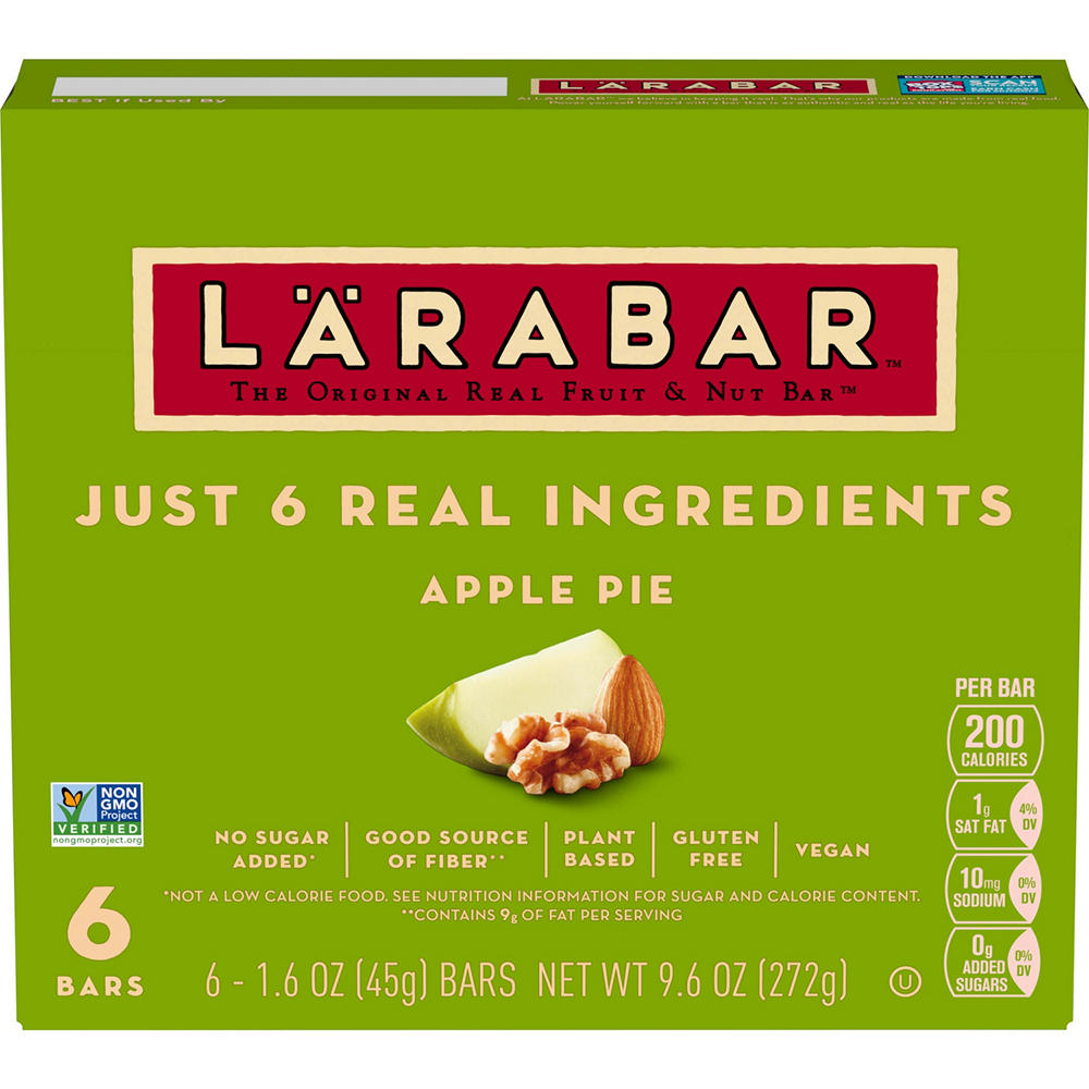 LÄRABAR Fruit & Nut Snack Bars - Apple Pie, 6 ct