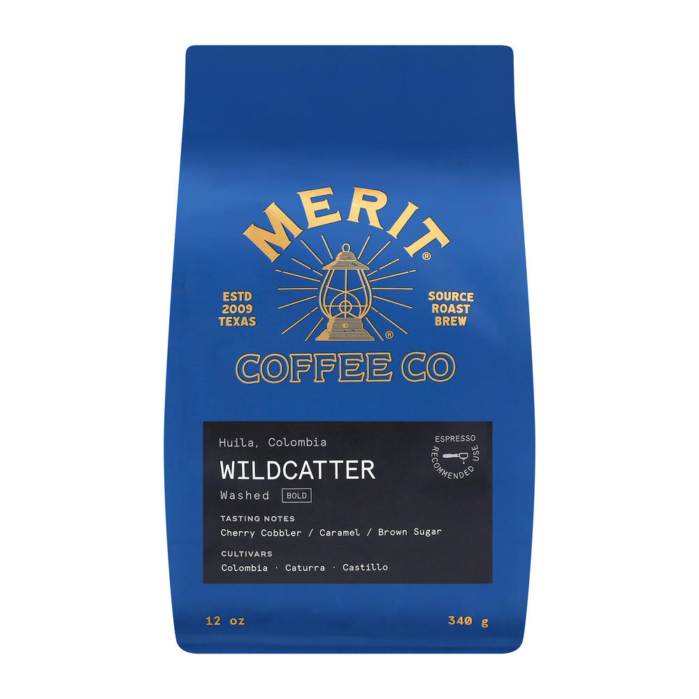 Merit Wildcatter Whole Bean Coffee, 12 oz