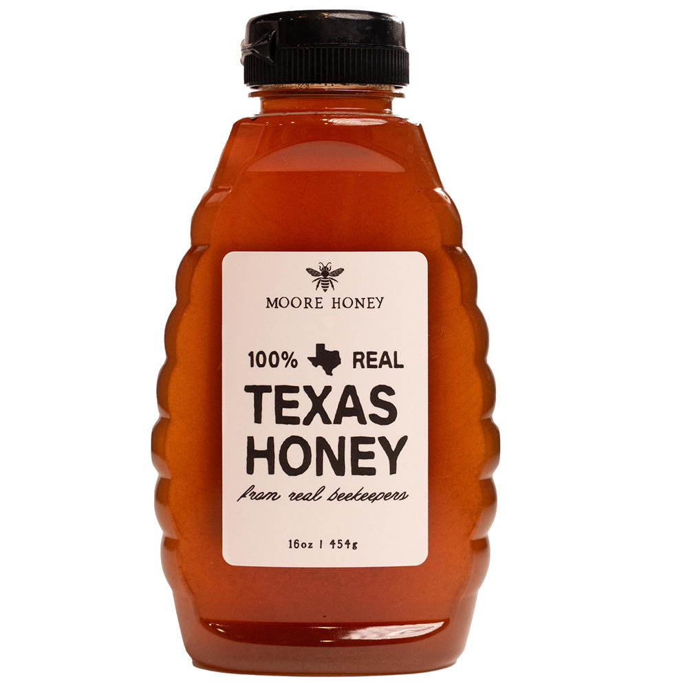 Moore Honey 100% Real Texas Honey, 16 oz