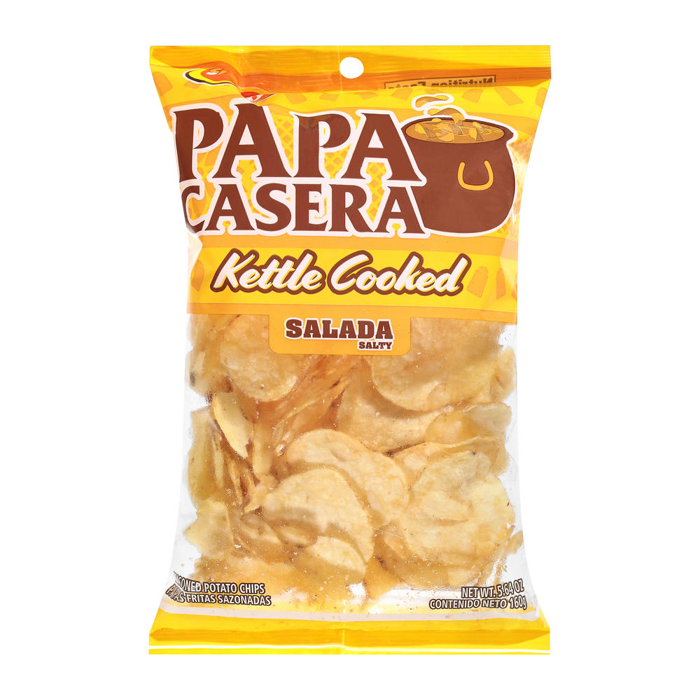 Snaky Papa Casera Salada Kettle Cooked Salty Potato Chips, 5.64 oz