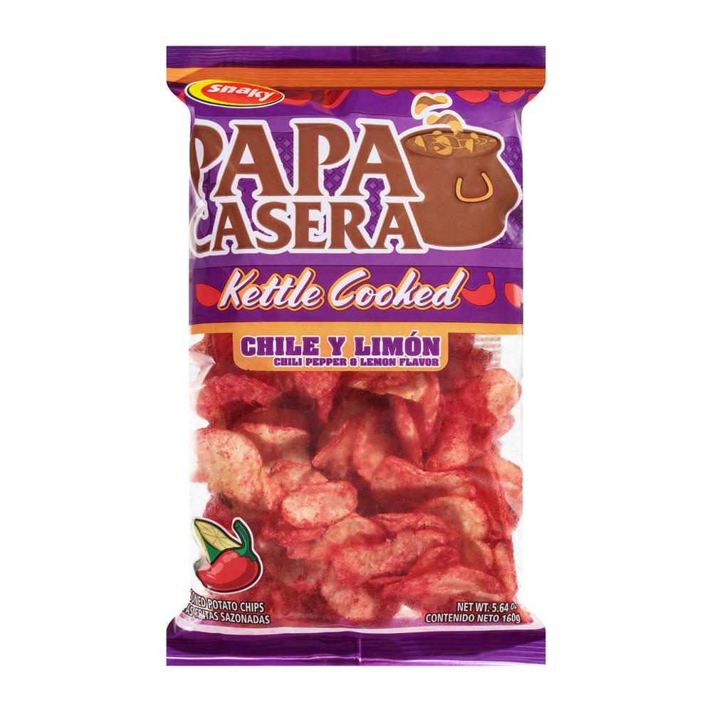 Snaky Papa Casera Chile y Limón Kettle Cooked Potato Chips, 5.64 oz