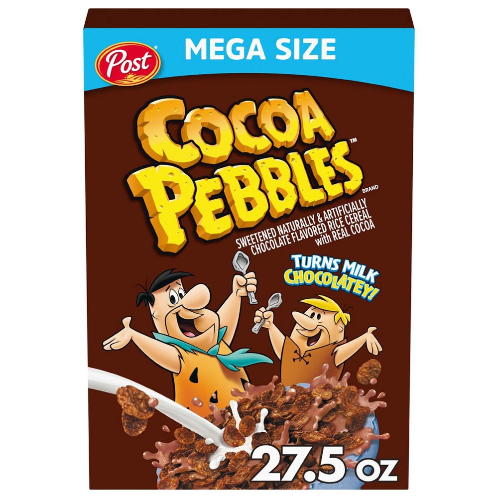 Post Cocoa Pebbles Cereal - Mega Size, 27.5 oz