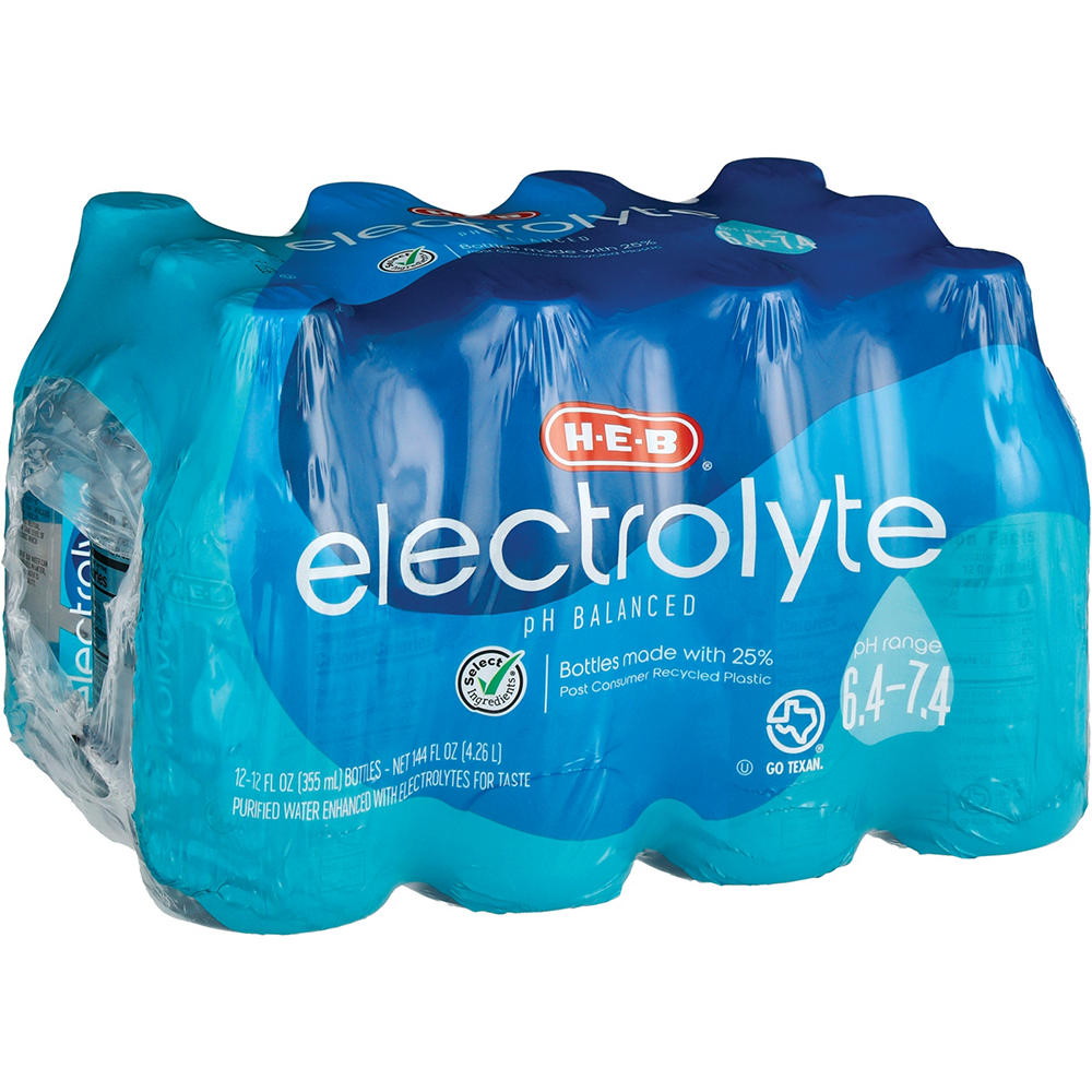 H-E-B Electrolyte Water 12 pk Bottles, 12 oz