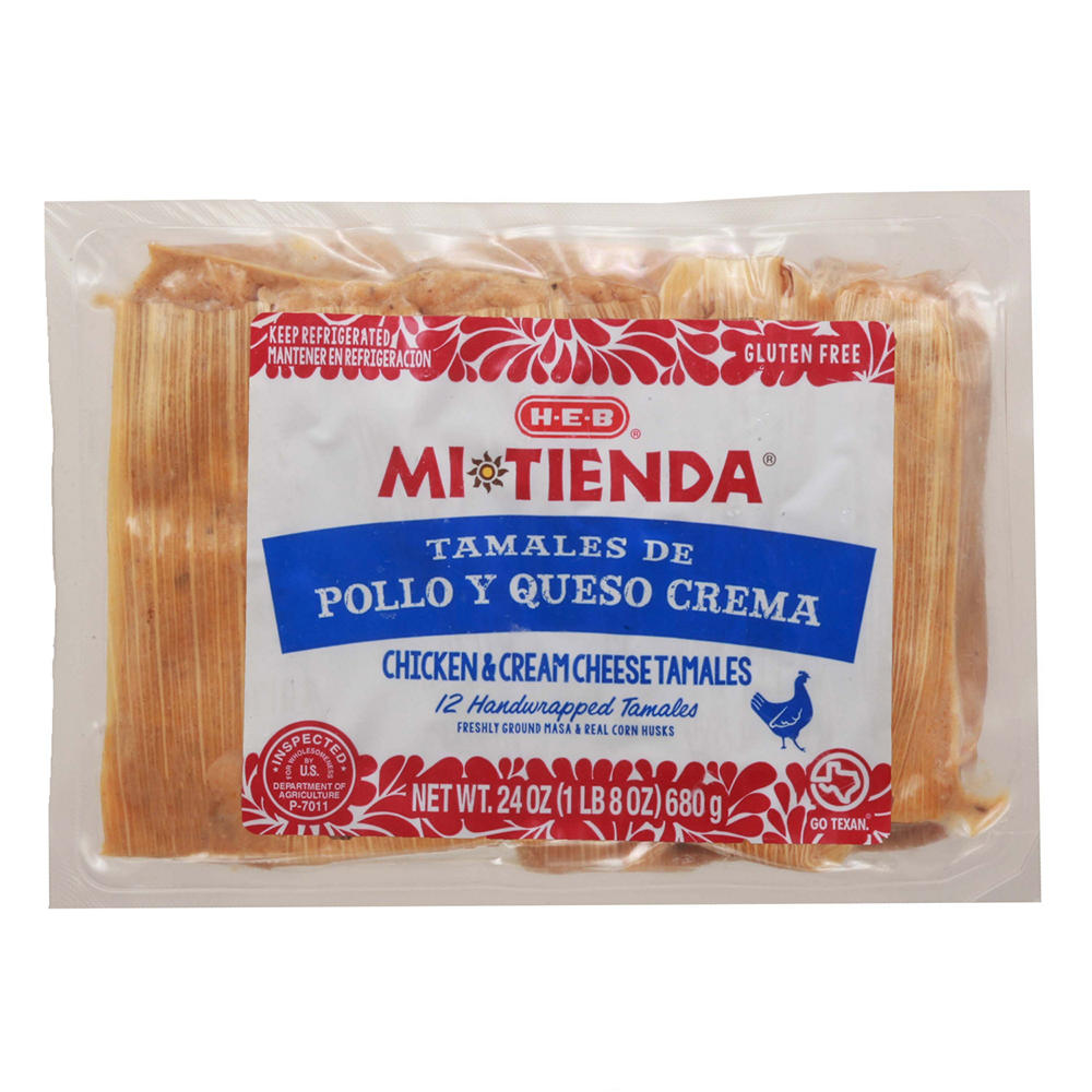 H-E-B Mi Tienda Chicken Cream Cheese Tamales de Pollo y Queso Crema, 12 ct
