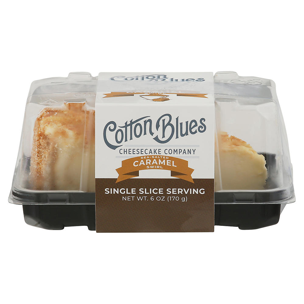 Cotton Blues Cheesecake Company Sea-Salted Caramel Swirl Cheesecake Slice , 6 oz