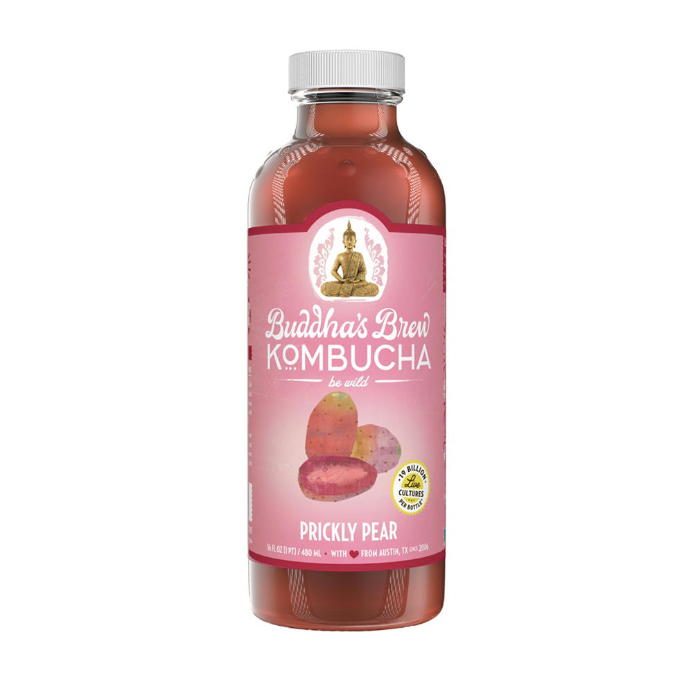 Buddha's Brew Prickly Pear Kombucha, 16 oz