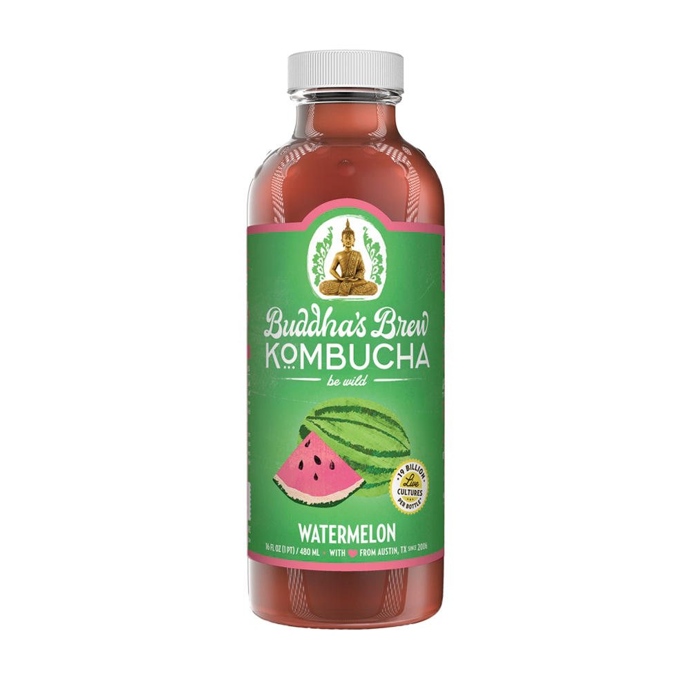 Buddha's Brew Watermelon Kombucha, 16 oz