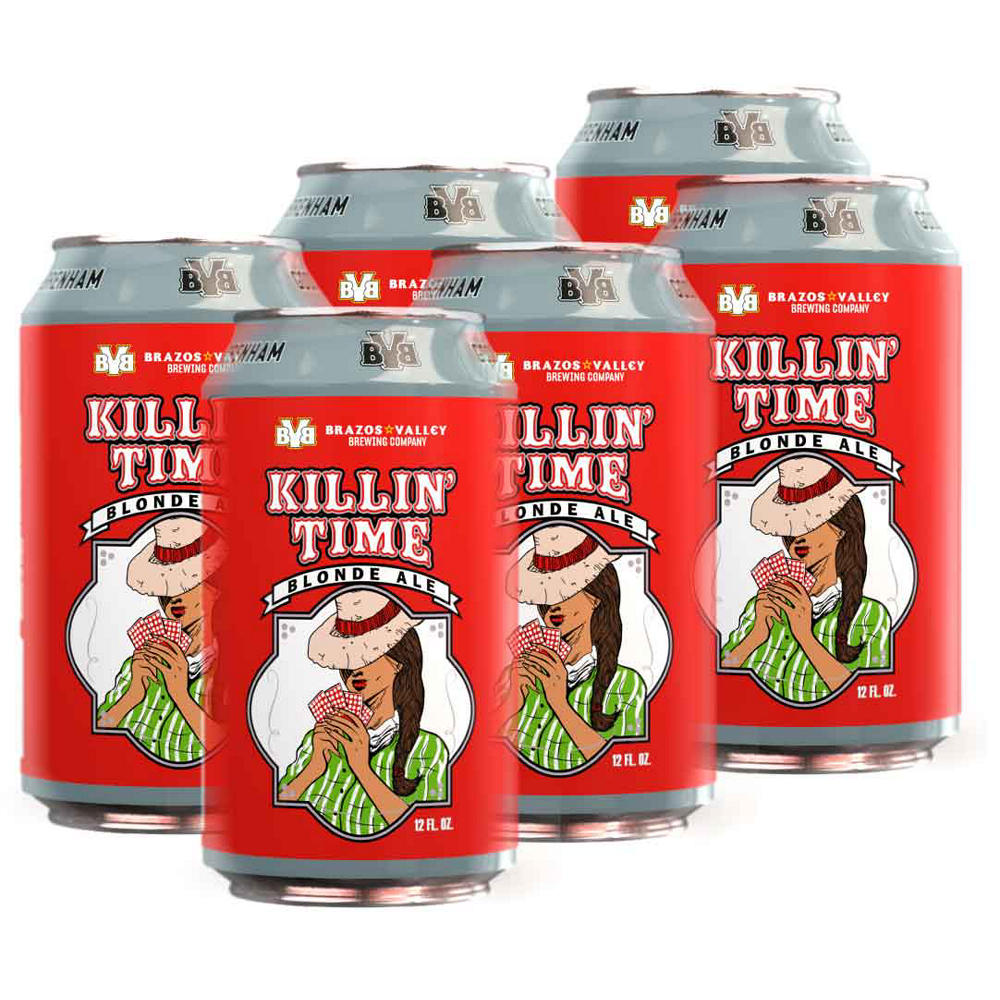 Brazos Valley Killin' Time Blonde Ale Craft Beer 6 pk Cans, 12 oz