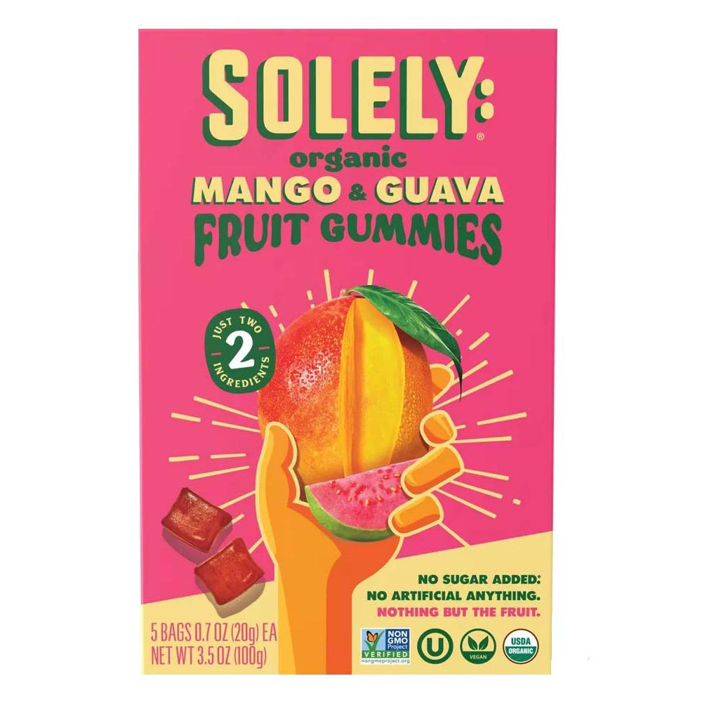 Solely Organic Fruit Gummies - Mango & Guava, 3.5 oz