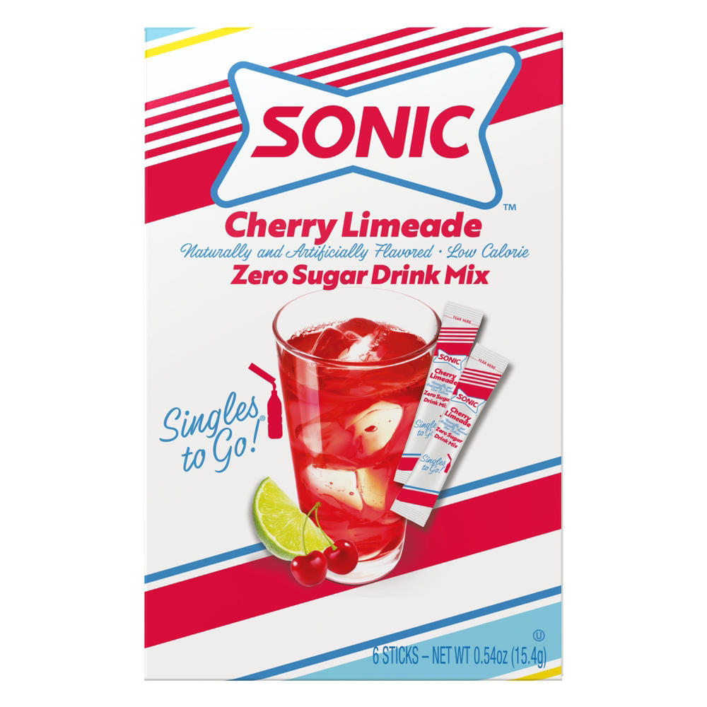 Sonic Singles to Go! Drink Sticks - Cherry Limeade, 6 ct