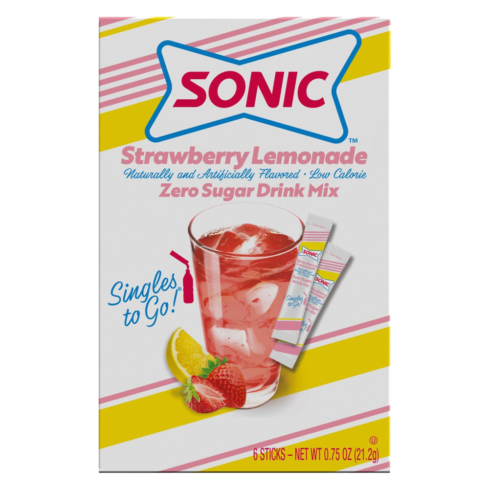 Sonic Singles to Go! Drink Sticks - Strawberry Lemonade, 6 ct