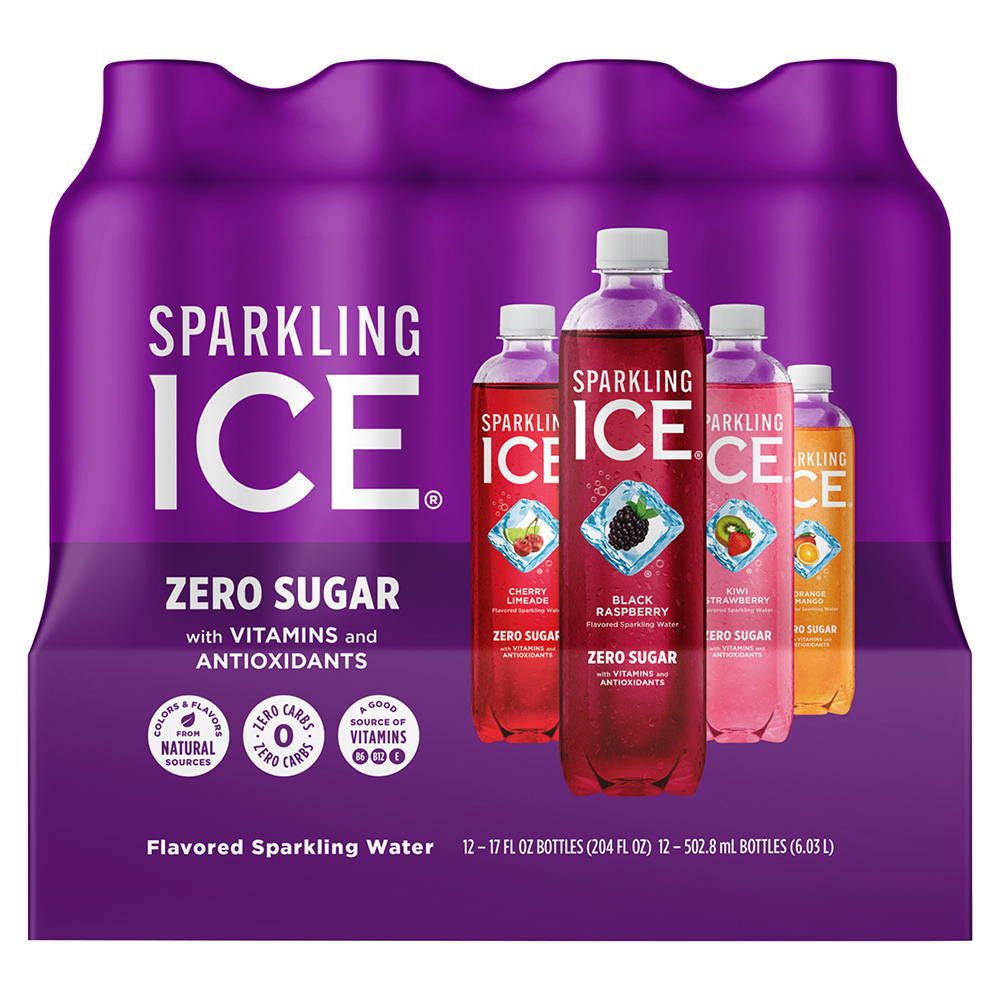 Sparkling Ice Zero Sugar Flavored Sparkling Water Variety Pack 12 pk Bottles, 17 oz