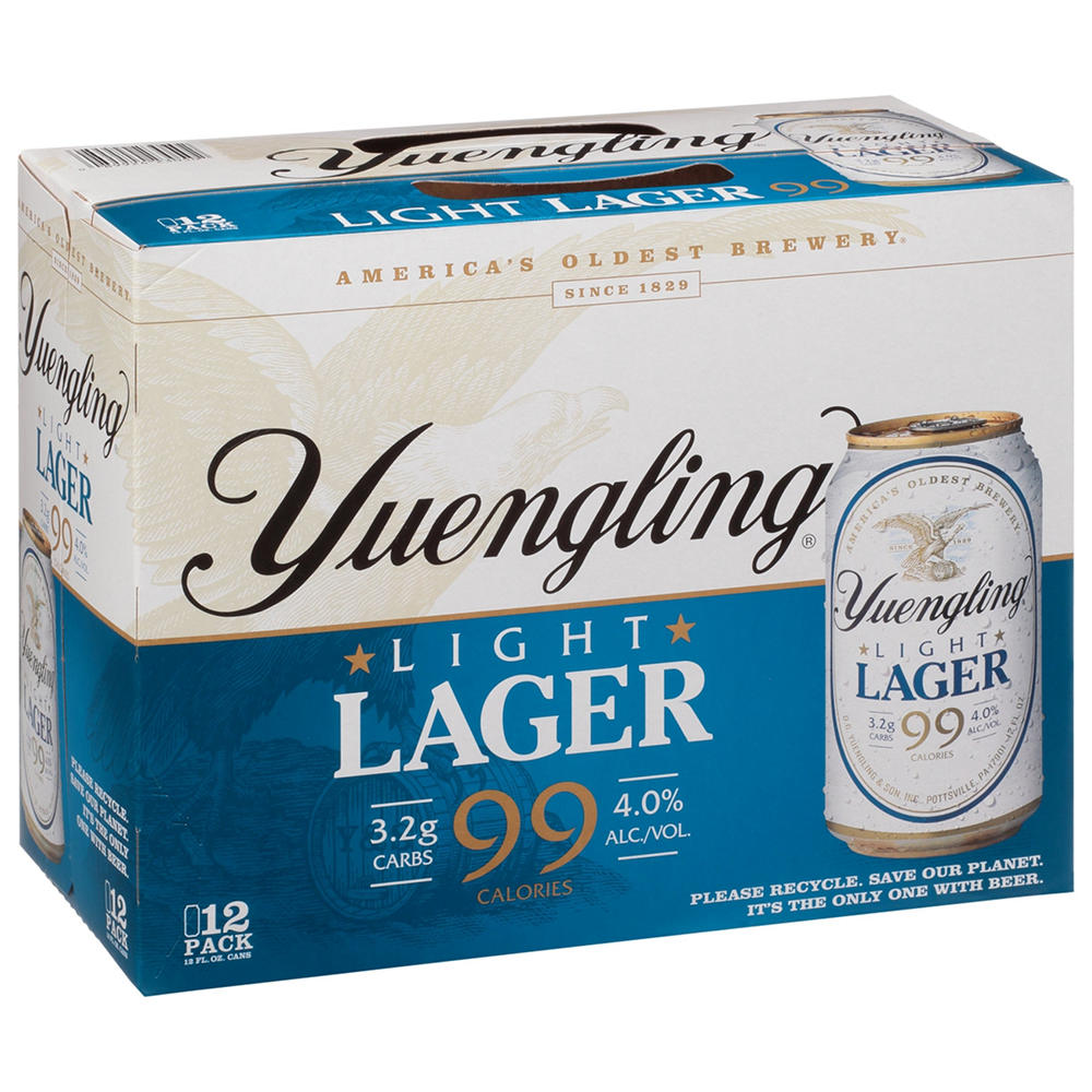 Yuengling Light Lager Beer 12 pk Cans, 12 oz