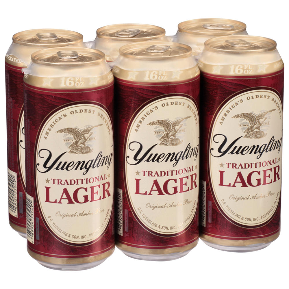 Yuengling Traditional Lager Beer 6 pk Cans, 16 oz