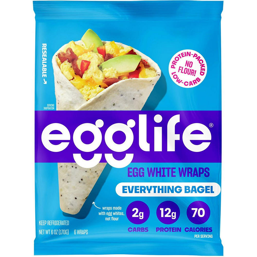 Egglife Everything Bagel Egg White Wraps, 6 ct