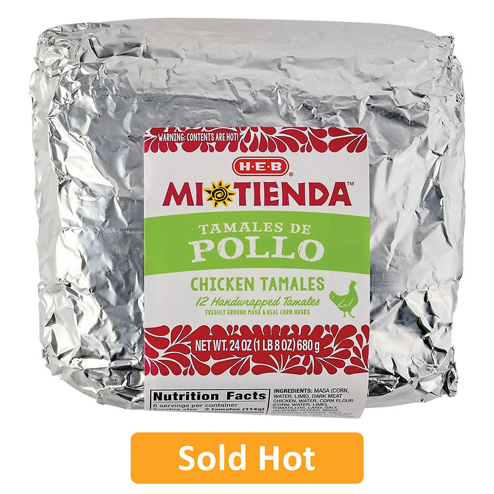 H-E-B Mi Tienda Chicken Tamales (Sold Hot), 12 ct