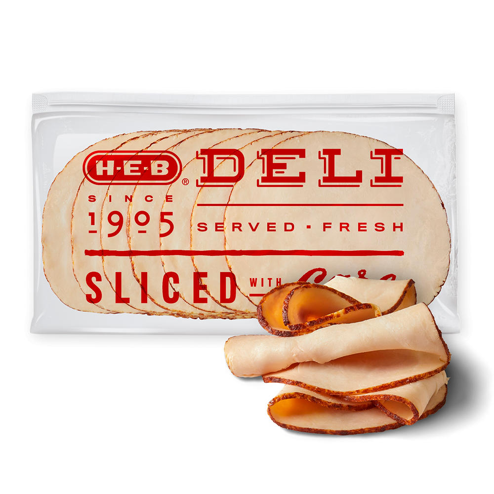H-E-B Deli Oven-Roasted Chicken Breast, Sandwich Sliced, Avg. 0.5 lb