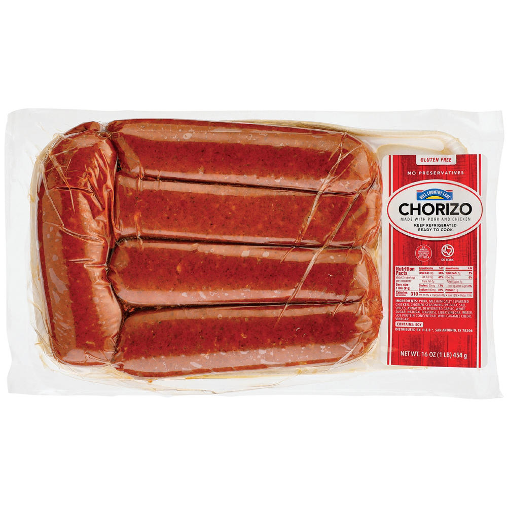 Hill Country Fare Chicken & Pork Chorizo Sausage Links, 16 oz