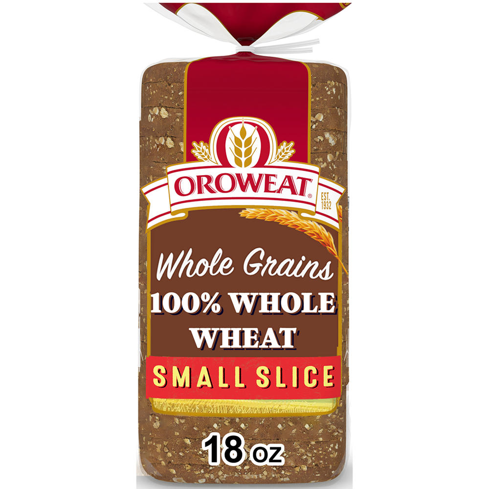 Oroweat Small Slice Whole Wheat Bread, 18 oz