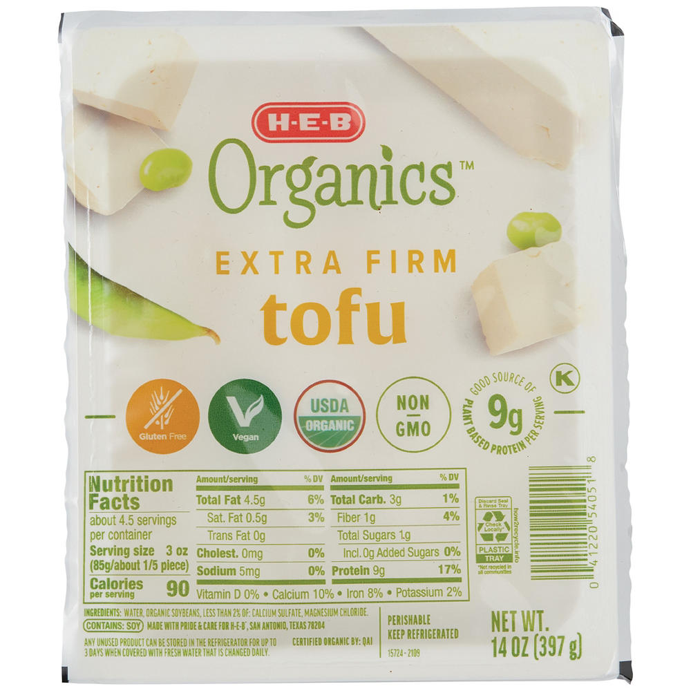 H-E-B Organics Extra Firm Tofu, 14 oz