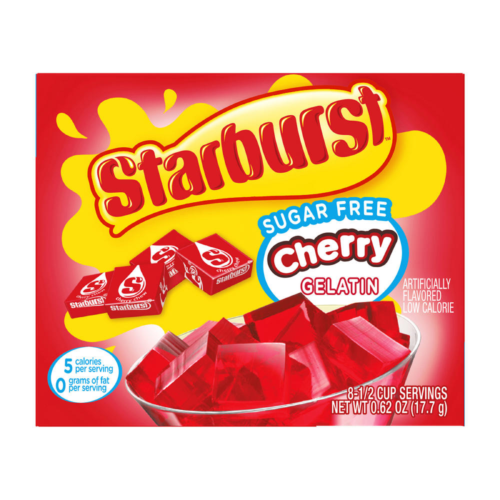 Starburst Gelatin - Sugar Free Cherry, 0.62 oz
