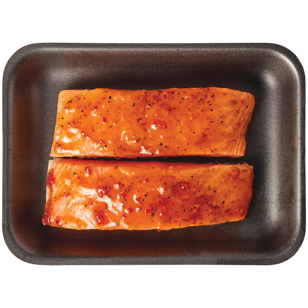 H-E-B Fish Market Marinated Center Cut Salmon Fillet - Honey Garlic, Avg. 1.1 lbs