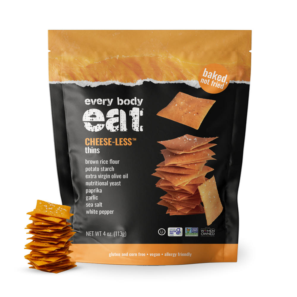 Every Body Eat Baked Thins - Cheese-Less, 4 oz