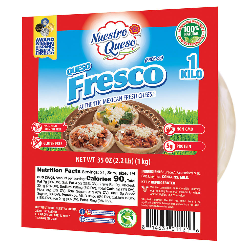Nuestro Cocina Queso Fresco Mexican Fresh Cheese, 35 oz