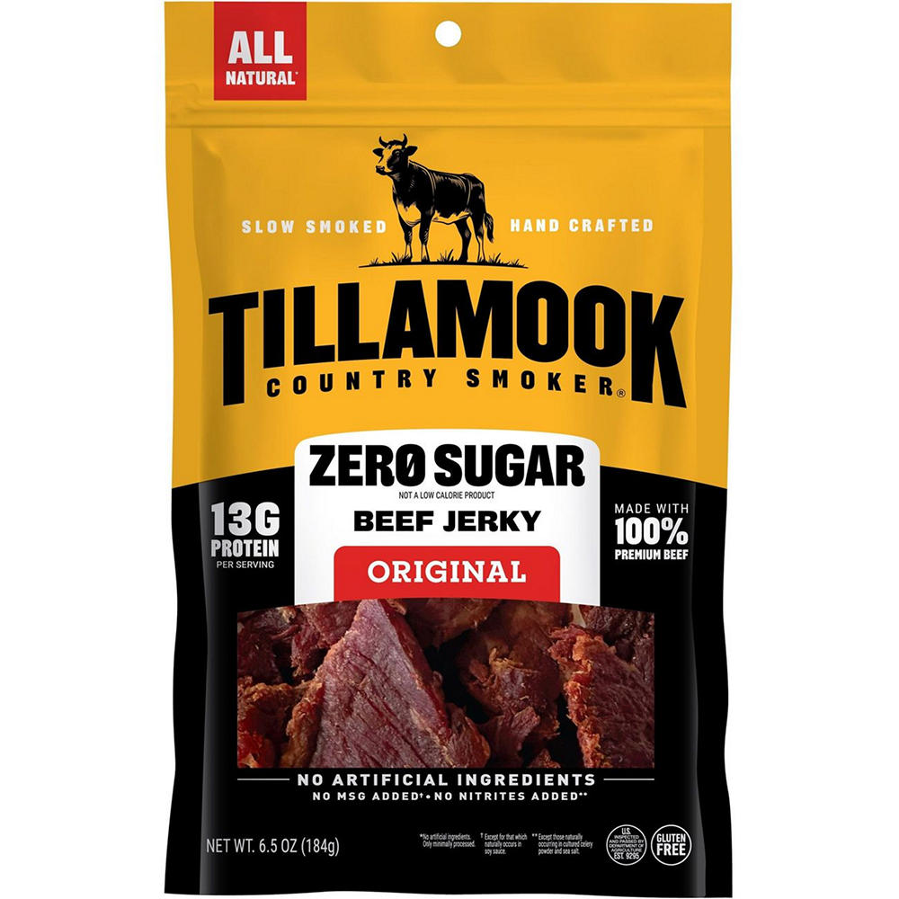 Tillamook Country Smoker Zero Sugar Beef Jerky - Original, 6.5 oz