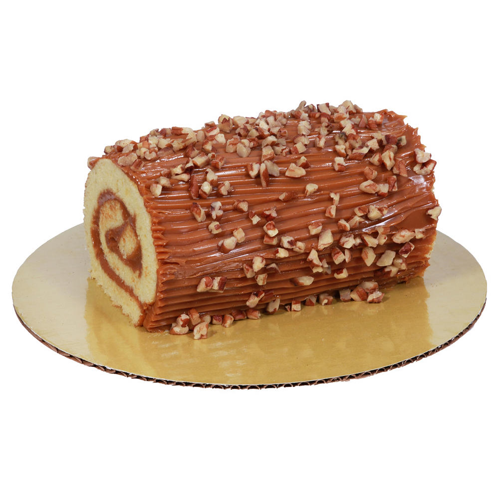 H-E-B Cajeta Pecan Half Cake Roll Log