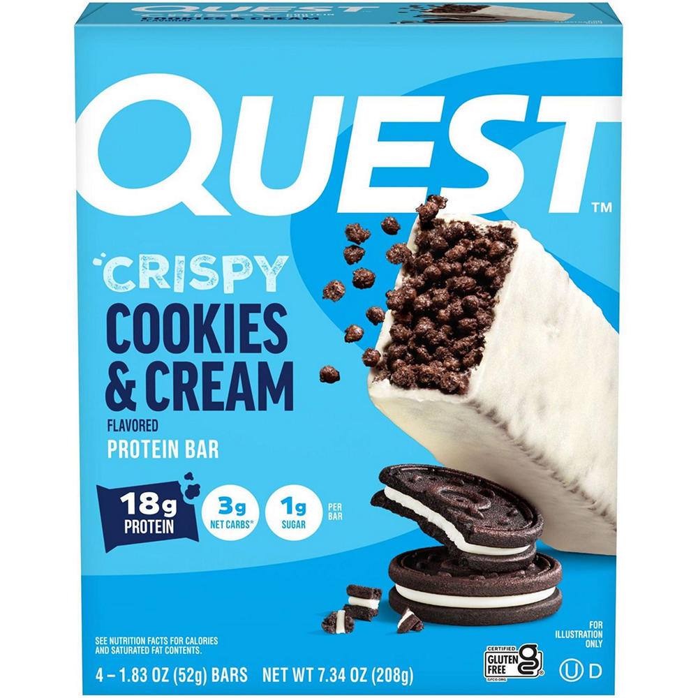 Quest Hero 18g Protein Bars - Crispy Cookies & Cream, 4 ct